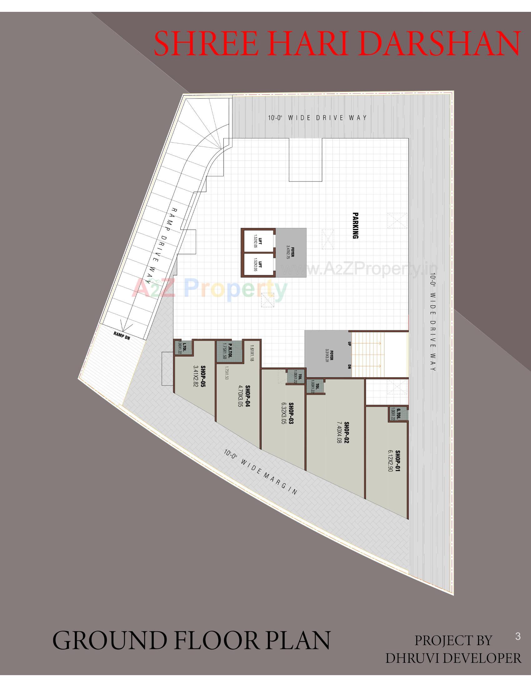 Layout of real estate project Shree Hari Darshan located at Chandlodia, Ahmedabad, Gujarat