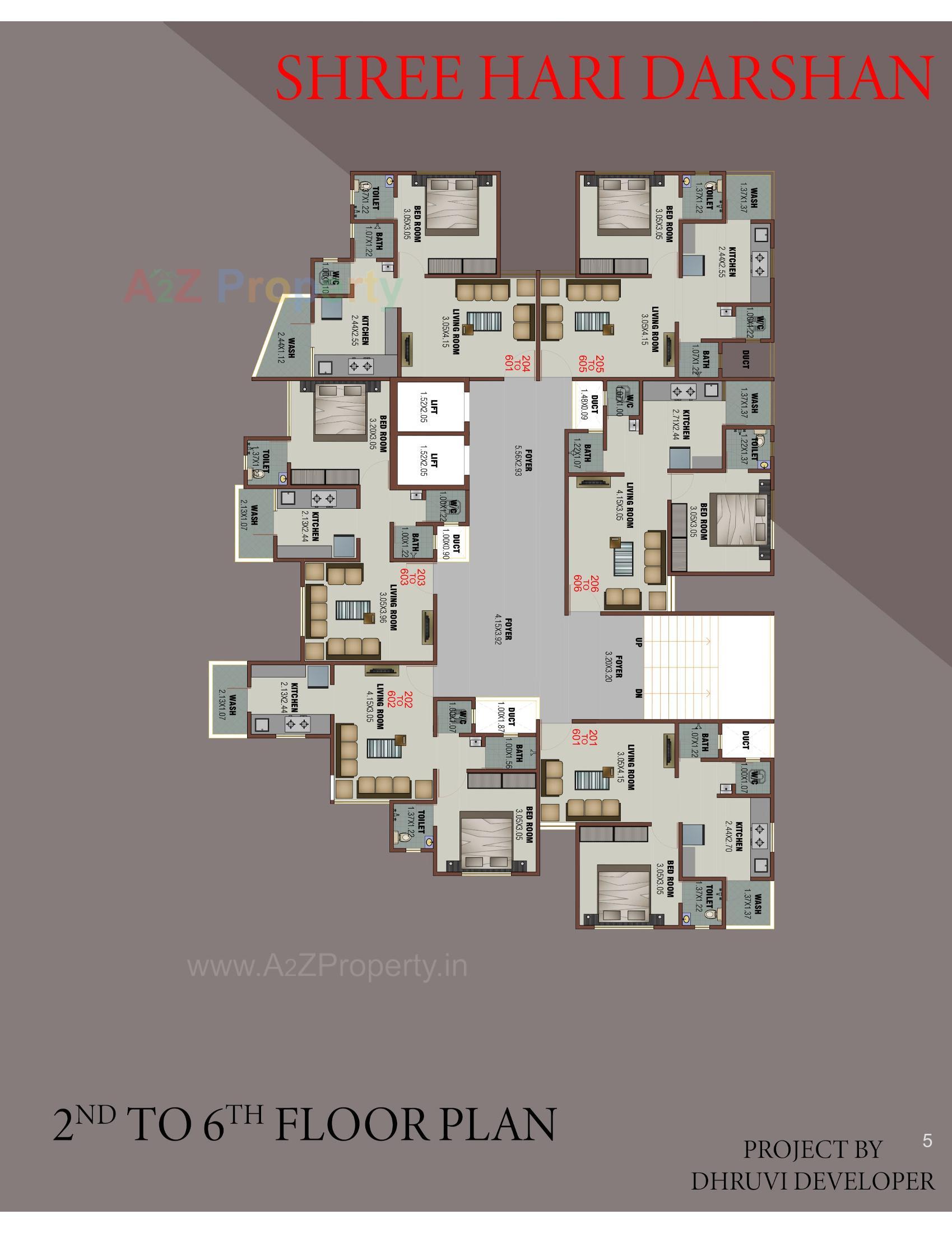 Layout of real estate project Shree Hari Darshan located at Chandlodia, Ahmedabad, Gujarat