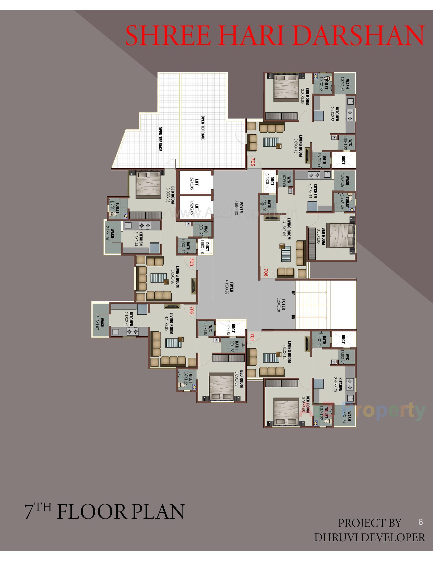Layout of real estate project Shree Hari Darshan located at Chandlodia, Ahmedabad, Gujarat