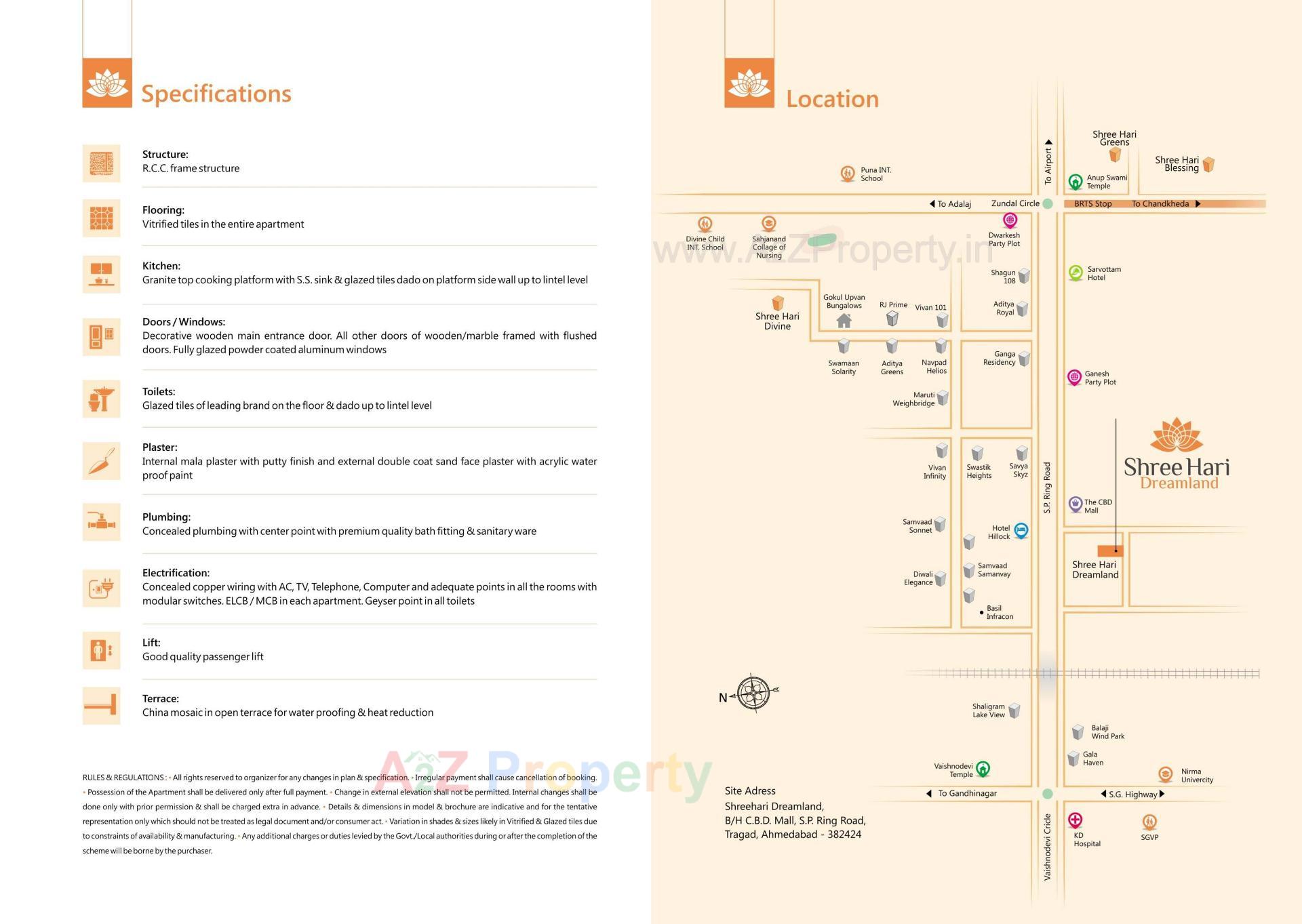  of real estate project Shree Hari Dreamland located at Tragad, Ahmedabad, Gujarat