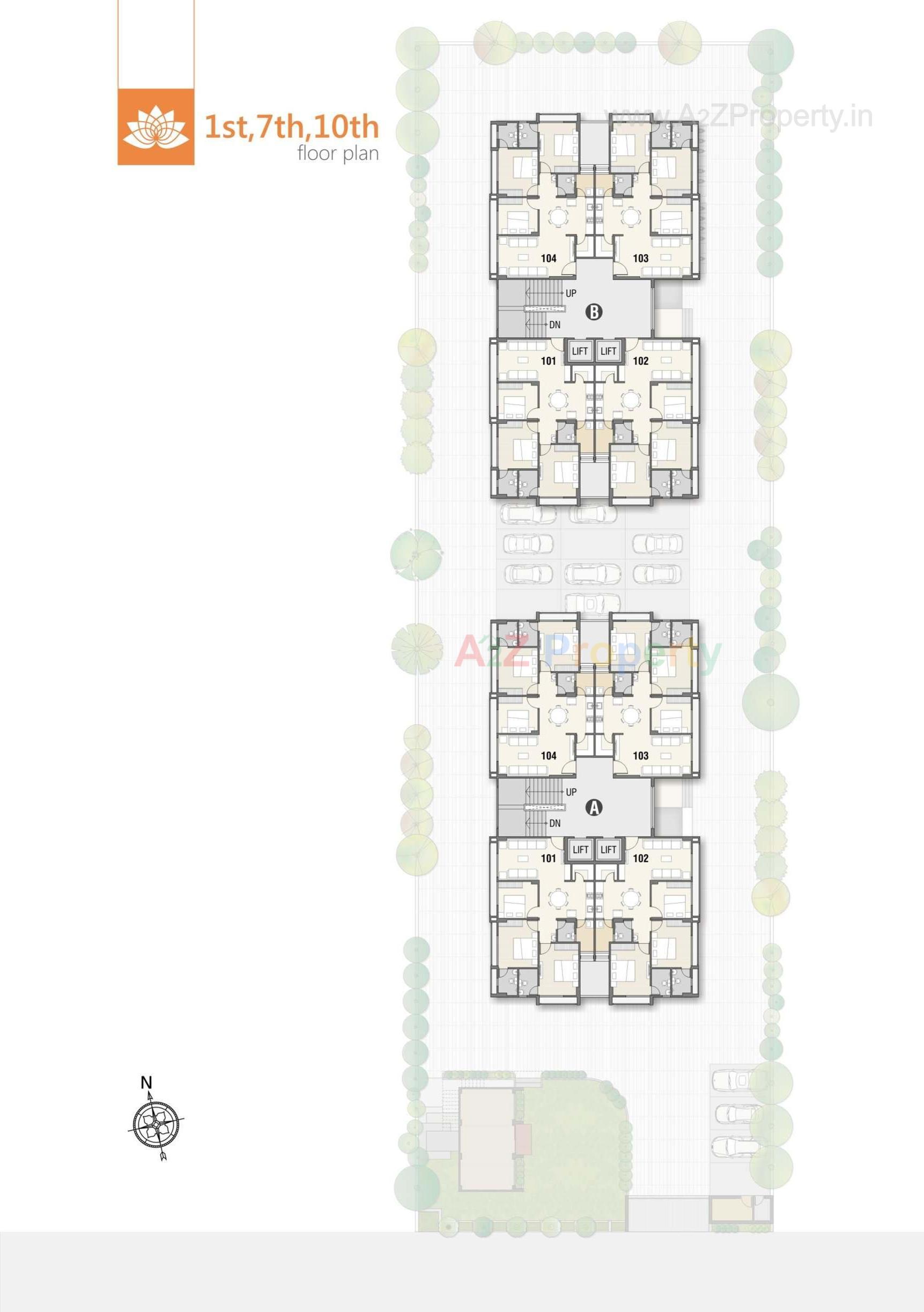 Layout of real estate project Shree Hari Dreamland located at Tragad, Ahmedabad, Gujarat