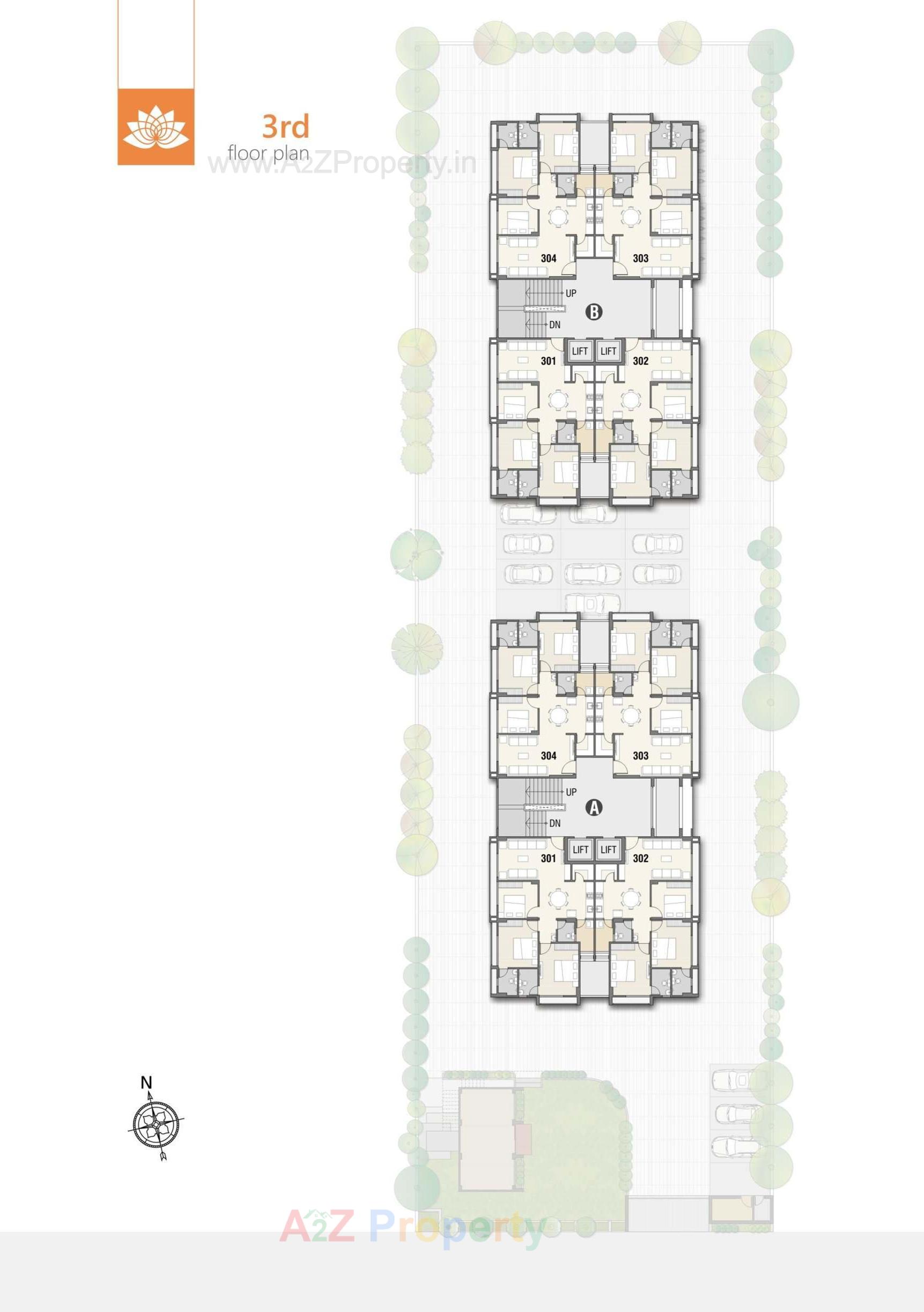 Layout of real estate project Shree Hari Dreamland located at Tragad, Ahmedabad, Gujarat