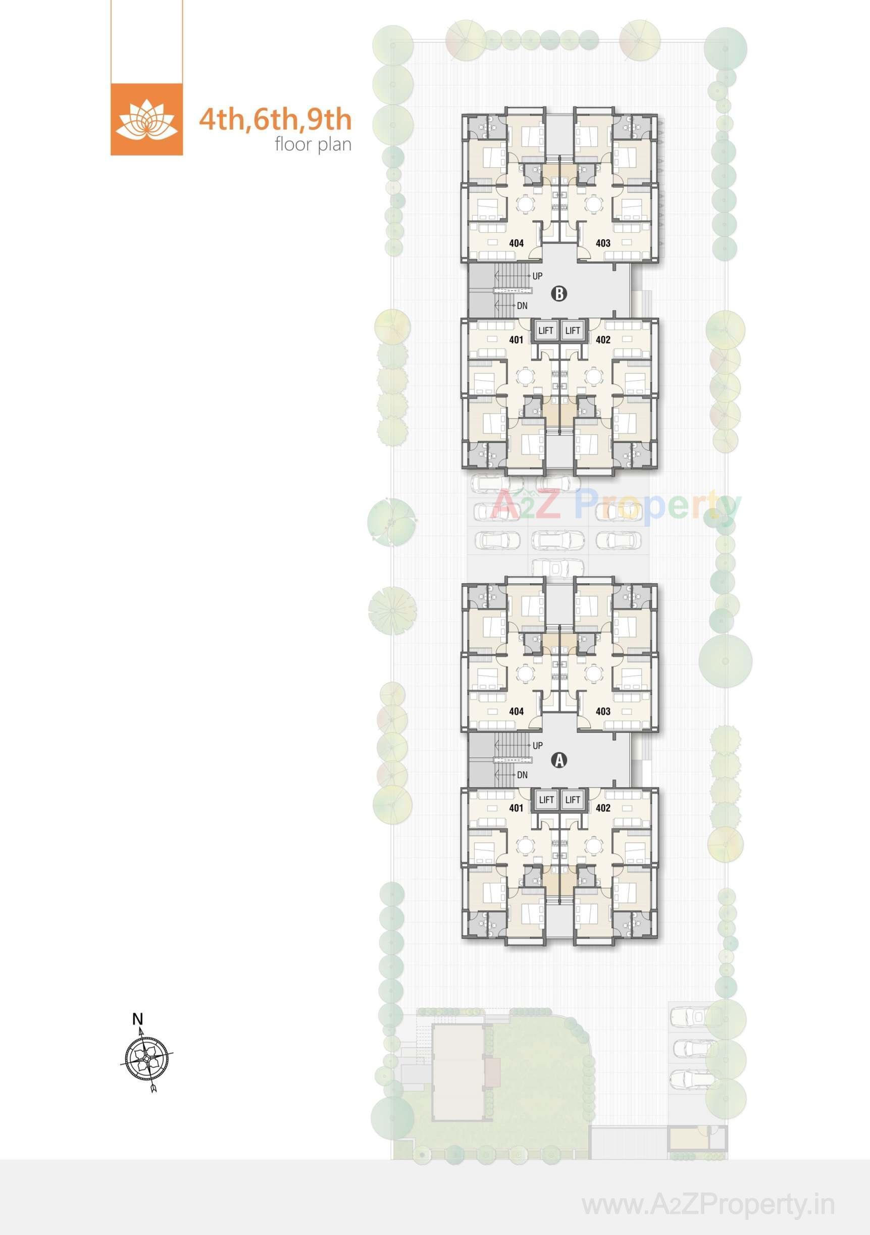 Layout of real estate project Shree Hari Dreamland located at Tragad, Ahmedabad, Gujarat