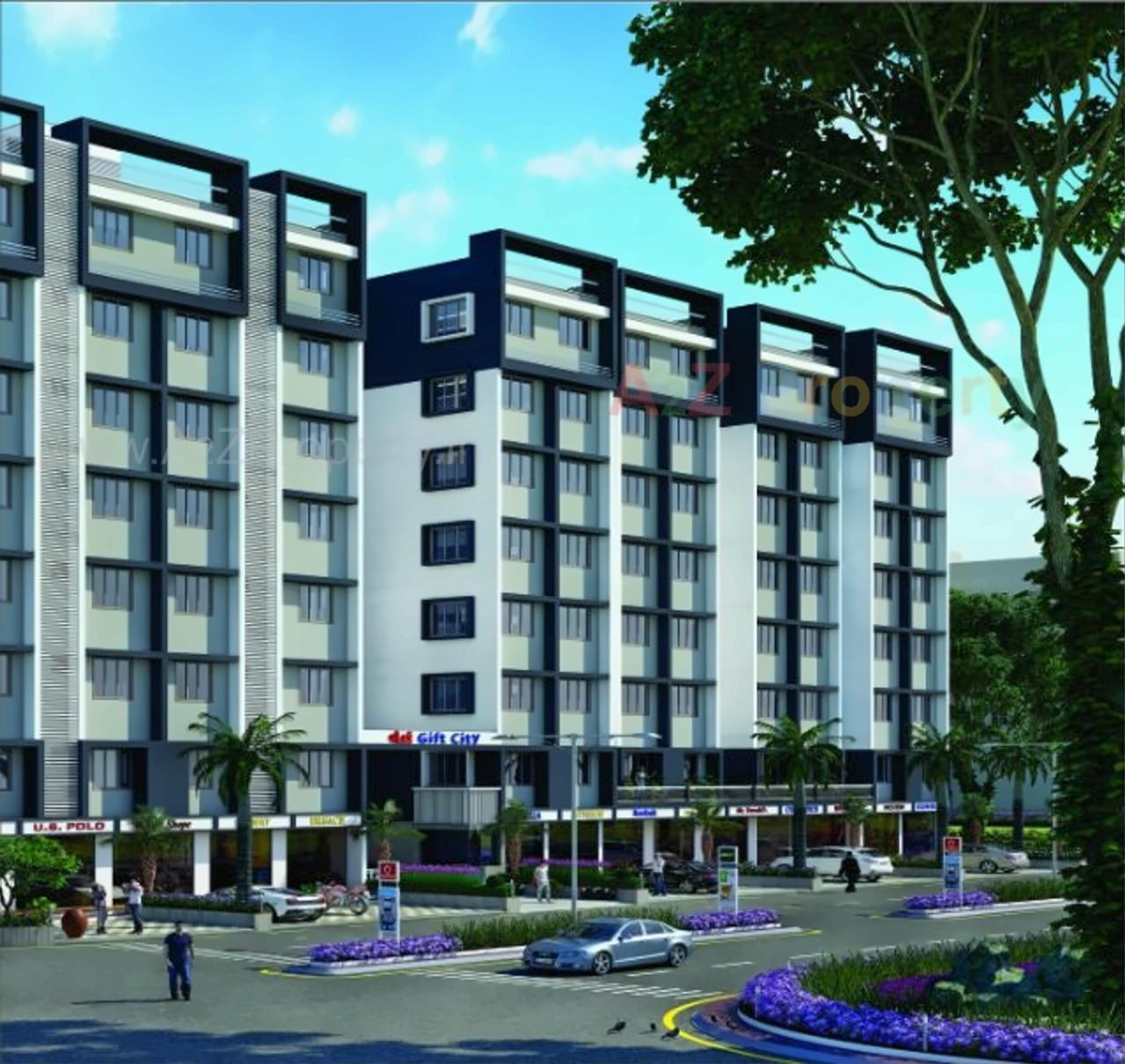 3D Elevation of real estate project Shree Hari Gift City located at Hanspura, Ahmedabad, Gujarat