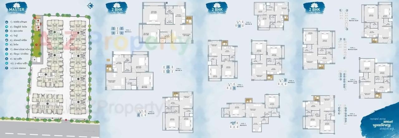 Layout of real estate project Shree Hari Green located at Vatva, Ahmedabad, Gujarat
