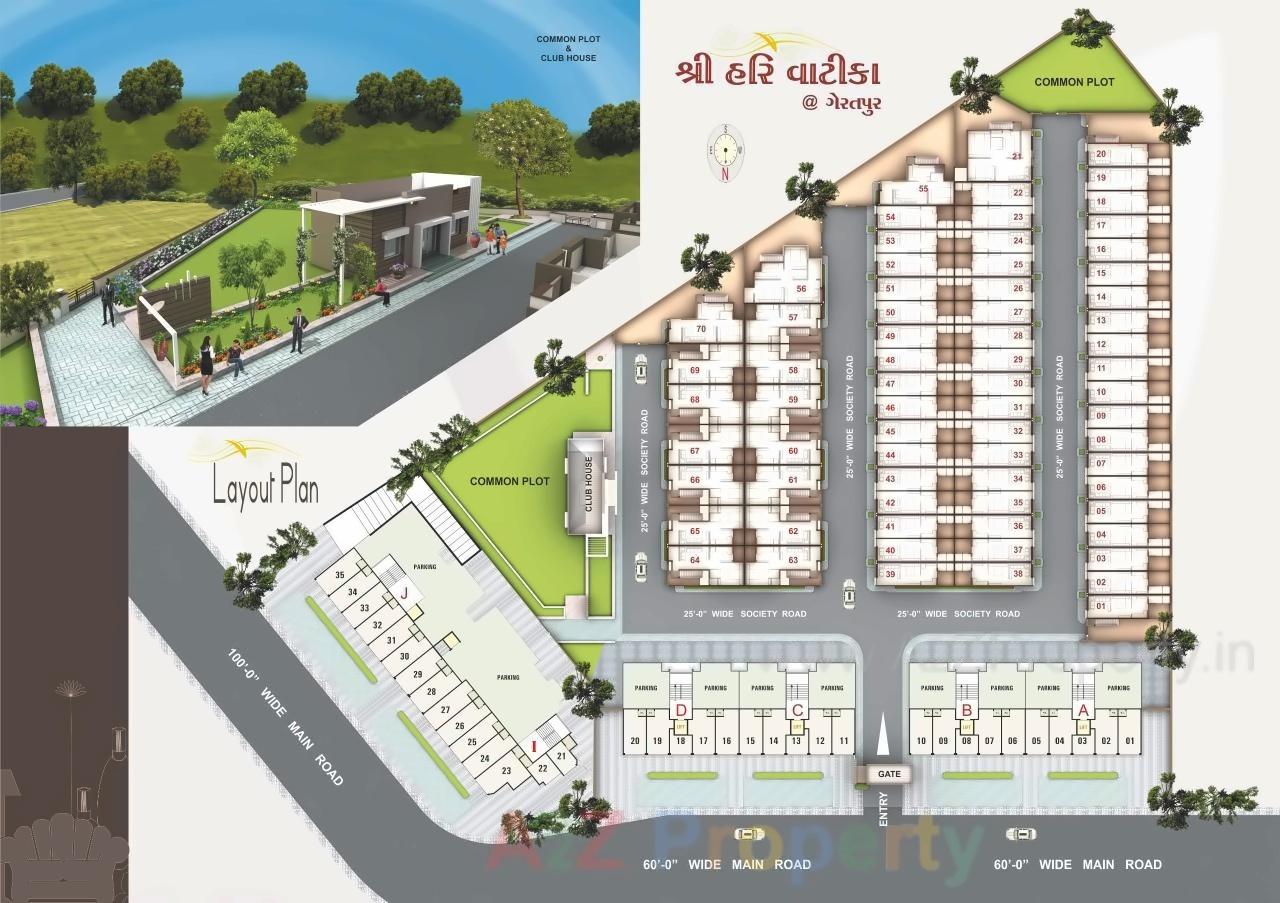 Layout of real estate project Shree Hari Vatika located at Geratpur, Ahmedabad, Gujarat