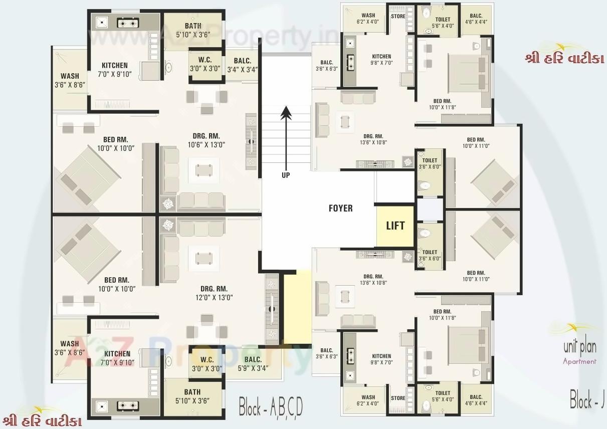 Layout of real estate project Shree Hari Vatika located at Geratpur, Ahmedabad, Gujarat
