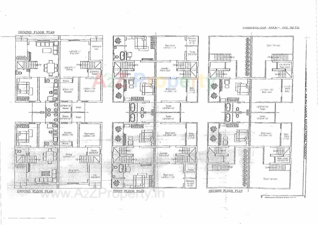 Layout of real estate project Shree Hari Villa Bunglows located at Hathijan, Ahmedabad, Gujarat