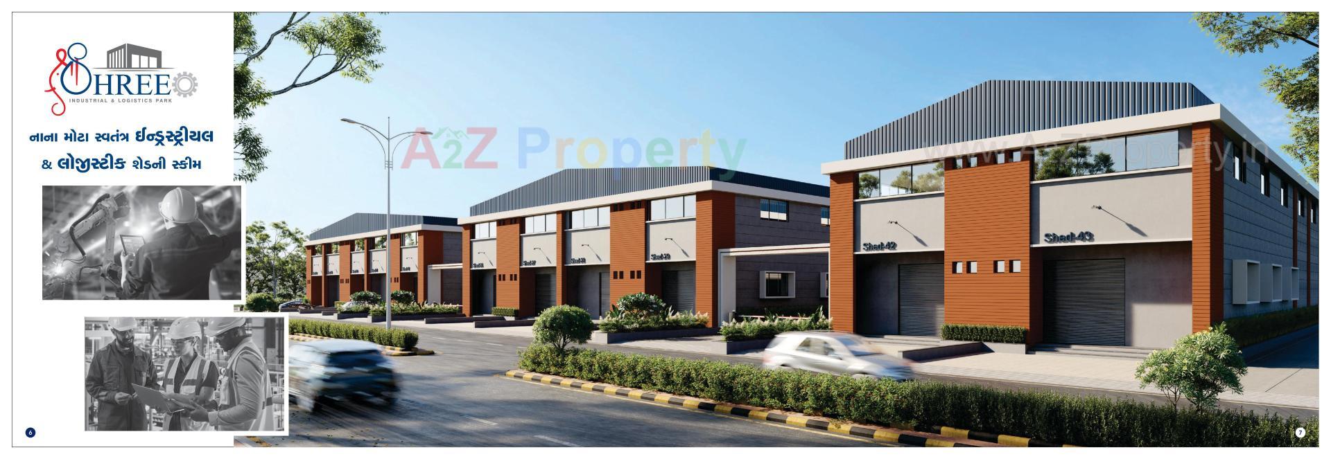 3D Elevation of real estate project Shree Industrial   Logistics Park located at Aslali, Ahmedabad, Gujarat