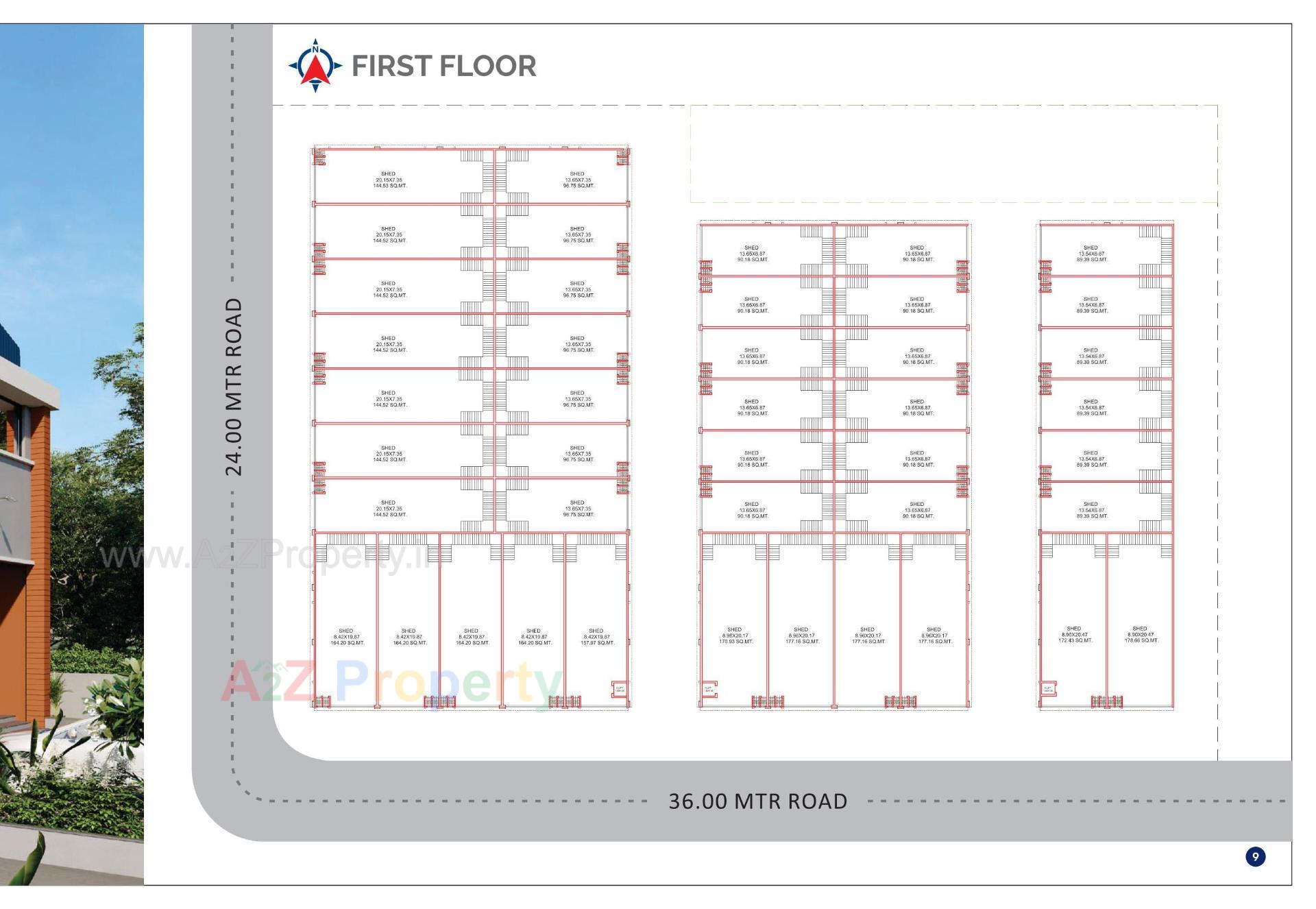 Layout of real estate project Shree Industrial   Logistics Park located at Aslali, Ahmedabad, Gujarat