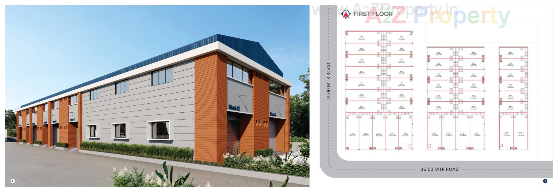 Layout of real estate project Shree Industrial   Logistics Park located at Aslali, Ahmedabad, Gujarat