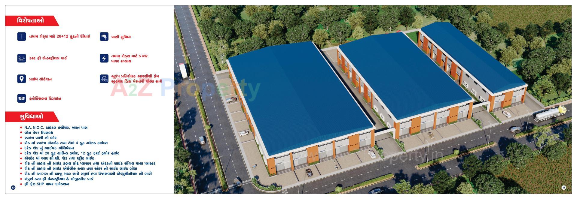 3D Elevation of real estate project Shree Industrial   Logistics Park located at Aslali, Ahmedabad, Gujarat