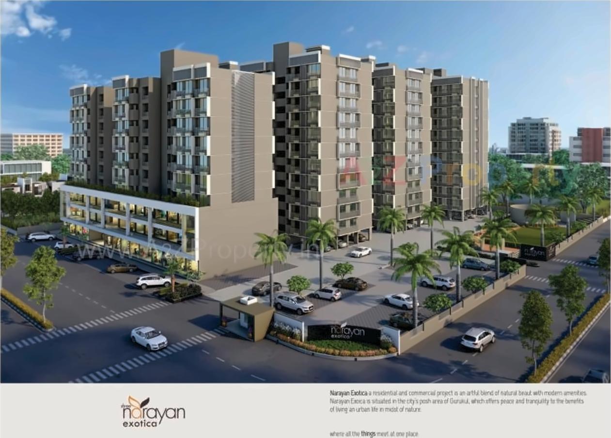 3D Elevation of real estate project Shree Narayan Exotica located at Memnagar, Ahmedabad, Gujarat