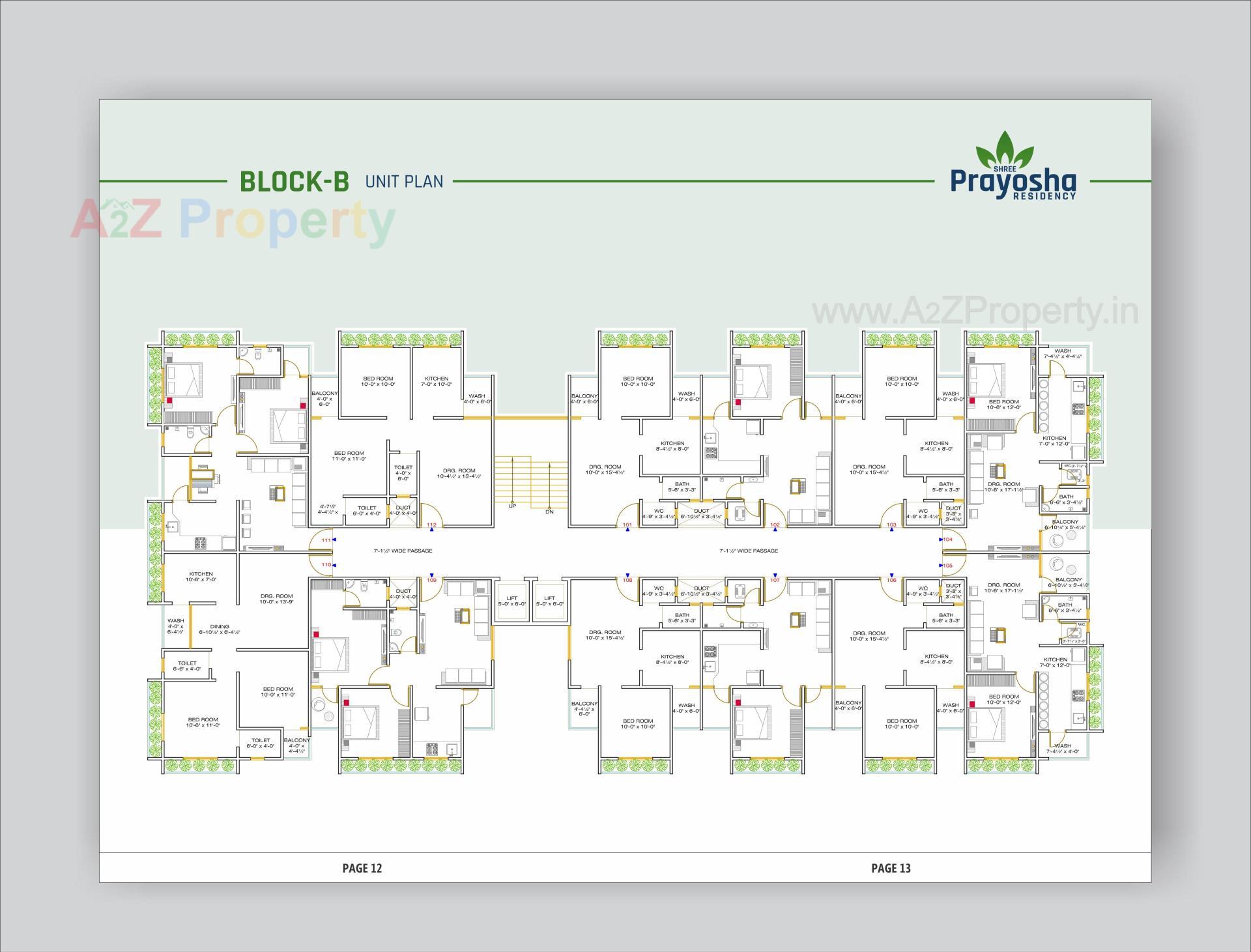 Layout of real estate project Shree Prayosha Residency located at Vinzol, Ahmedabad, Gujarat