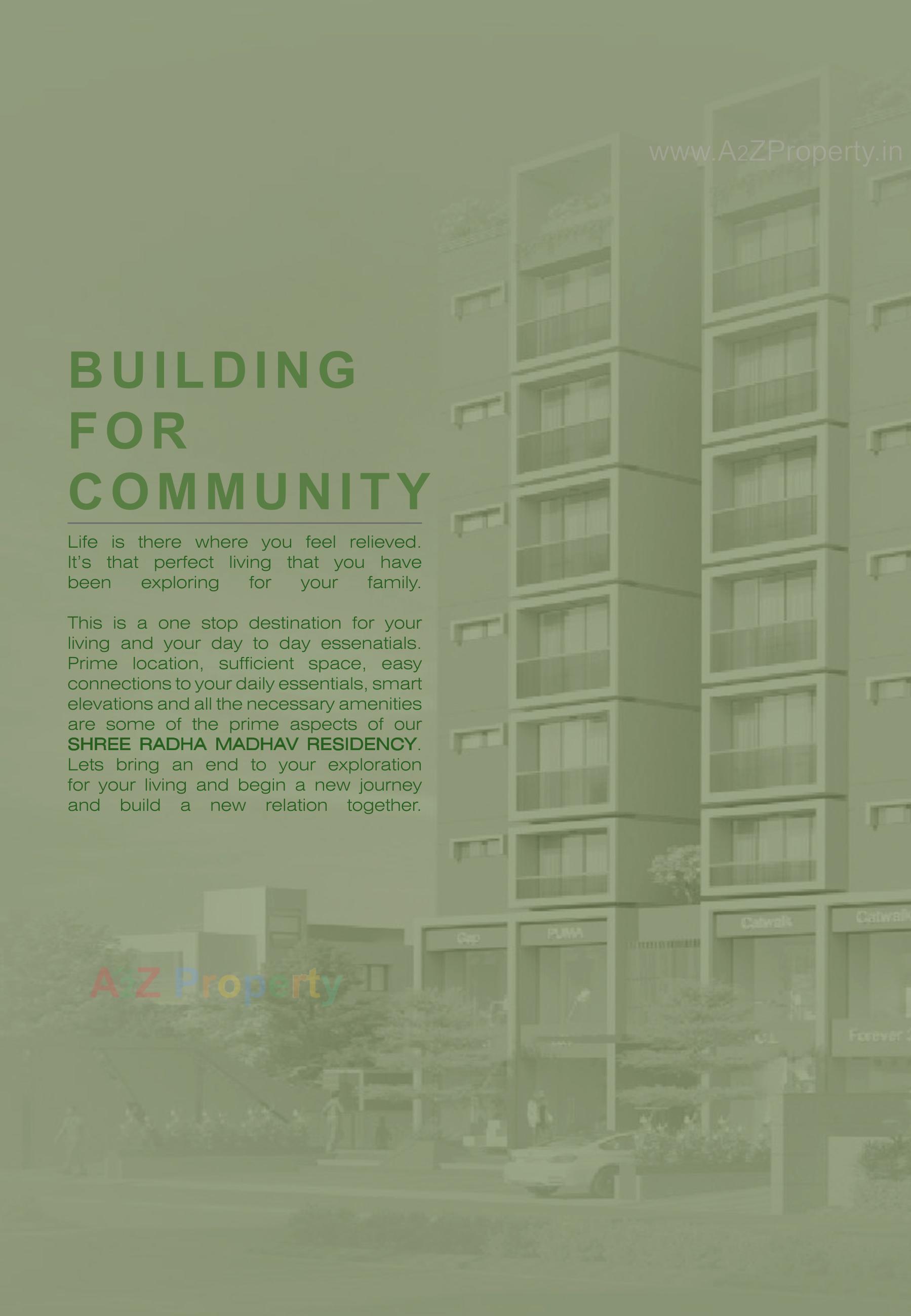 3D Elevation of real estate project Shree Radha Madhav Residency located at Bhadaj, Ahmedabad, Gujarat