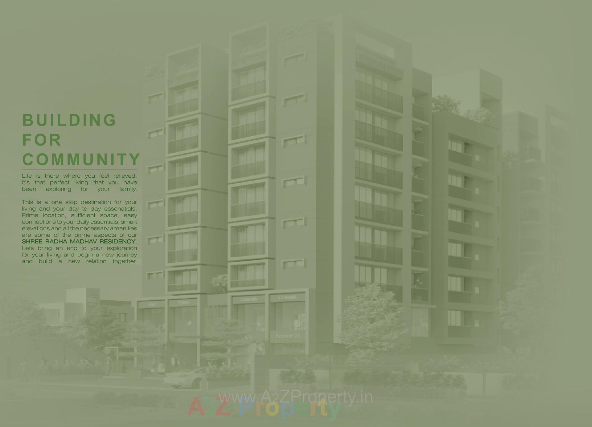 3D Elevation of real estate project Shree Radha Madhav Residency located at Bhadaj, Ahmedabad, Gujarat