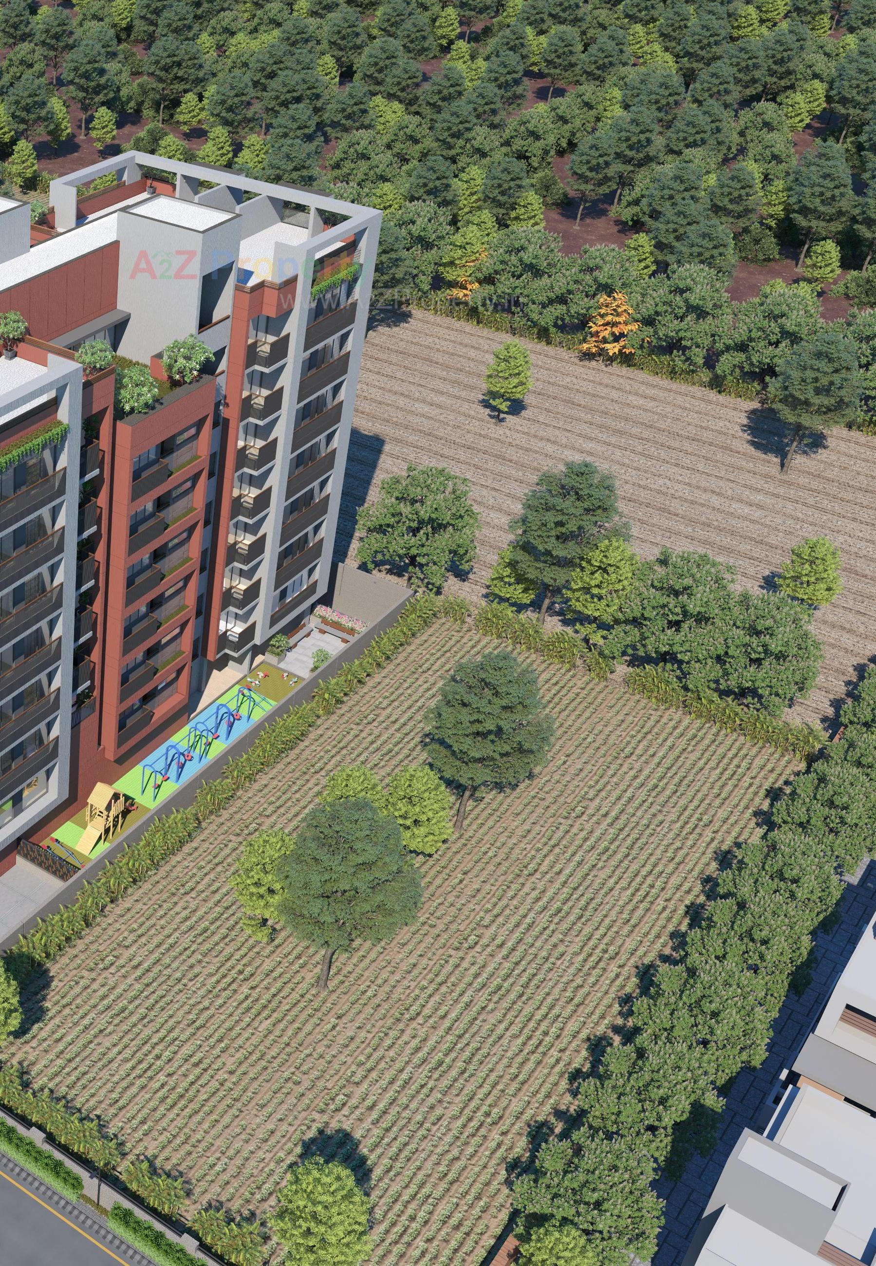 3D Elevation of real estate project Shree Radha Madhav Residency located at Bhadaj, Ahmedabad, Gujarat