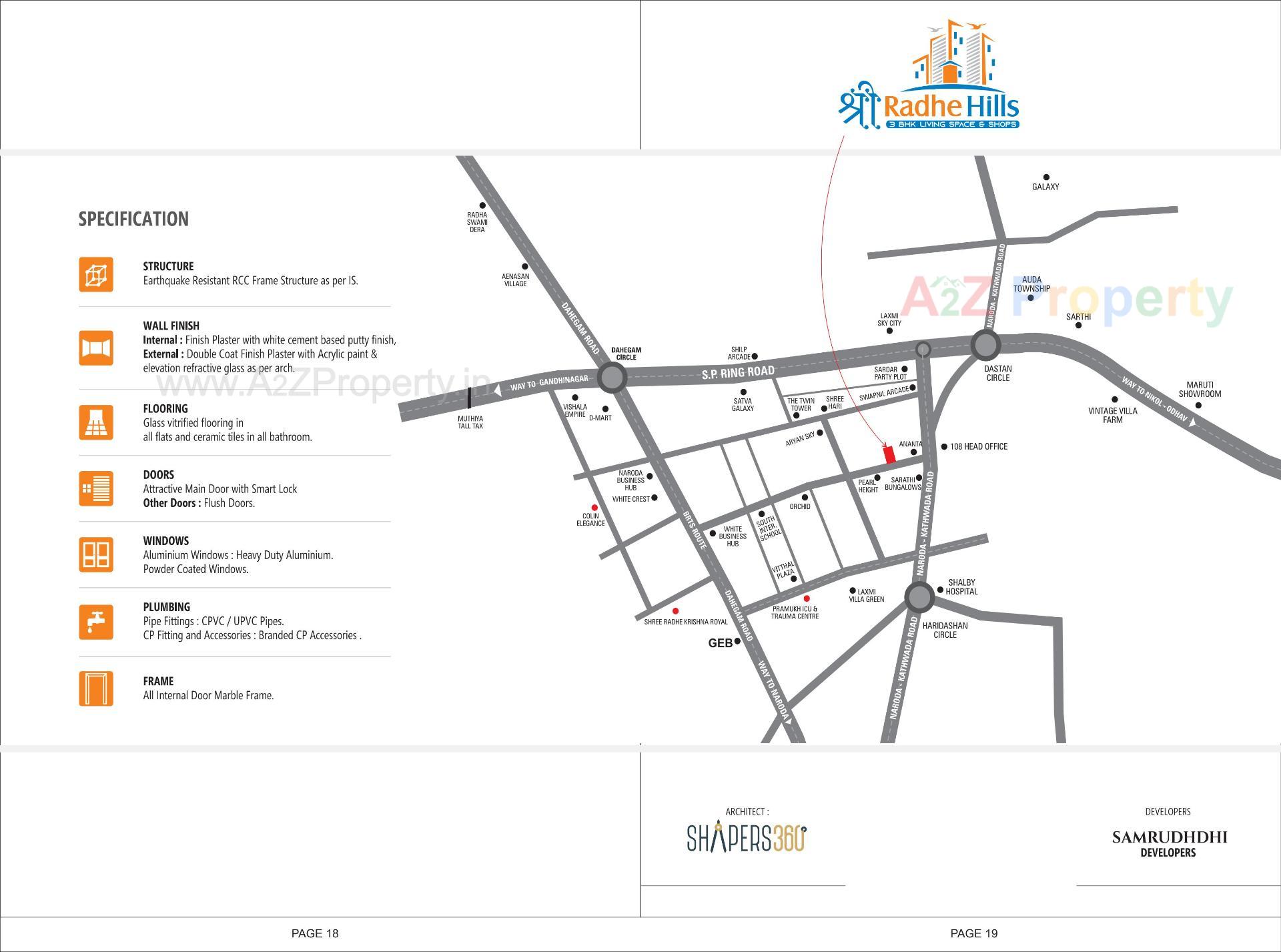  of real estate project Shree Radhe Hills located at Hanspura, Ahmedabad, Gujarat
