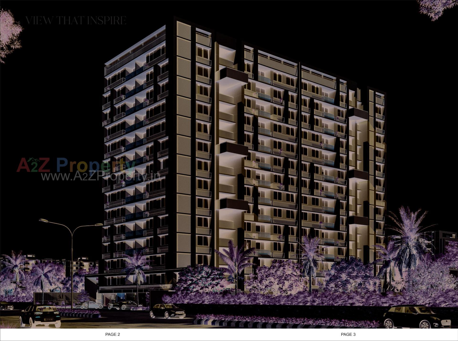 3D Elevation of real estate project Shree Radhe Hills located at Hanspura, Ahmedabad, Gujarat