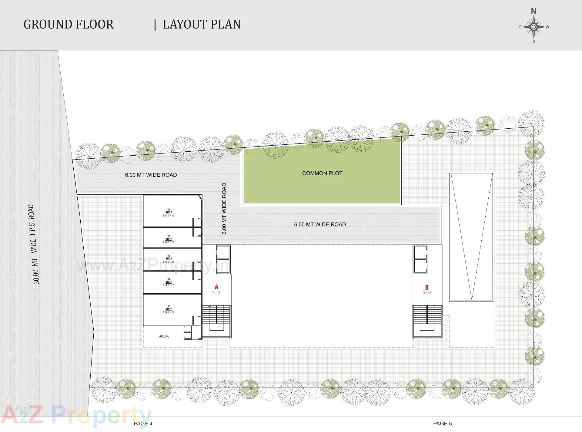 Layout of real estate project Shree Radhe Hills located at Hanspura, Ahmedabad, Gujarat