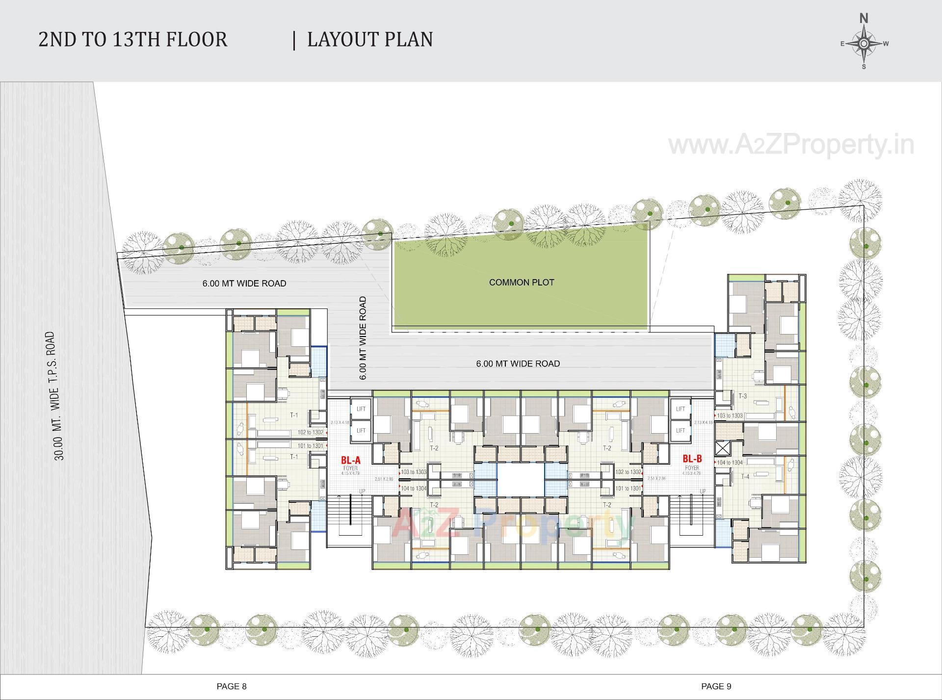Layout of real estate project Shree Radhe Hills located at Hanspura, Ahmedabad, Gujarat