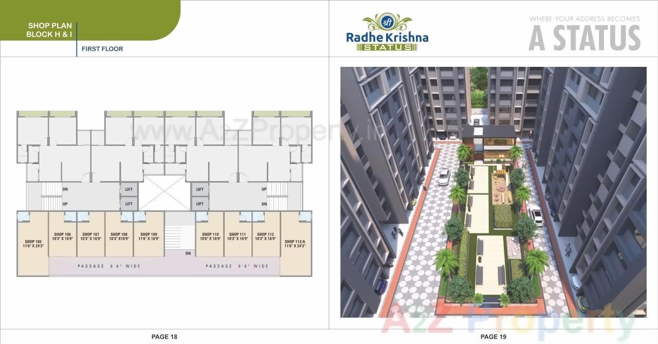 Layout of real estate project Shree Radhe Krishna Status located at Odhav, Ahmedabad, Gujarat