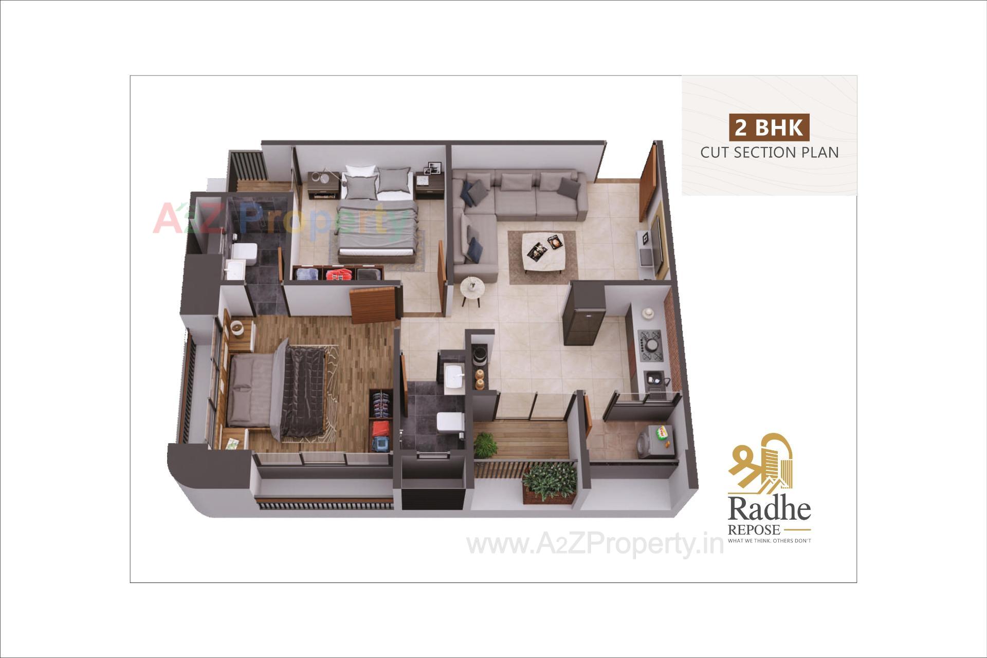Layout of real estate project Shree Radhe Repose located at Hanspura, Ahmedabad, Gujarat