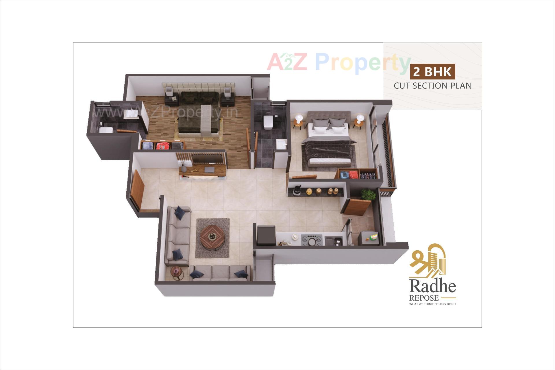 Layout of real estate project Shree Radhe Repose located at Hanspura, Ahmedabad, Gujarat