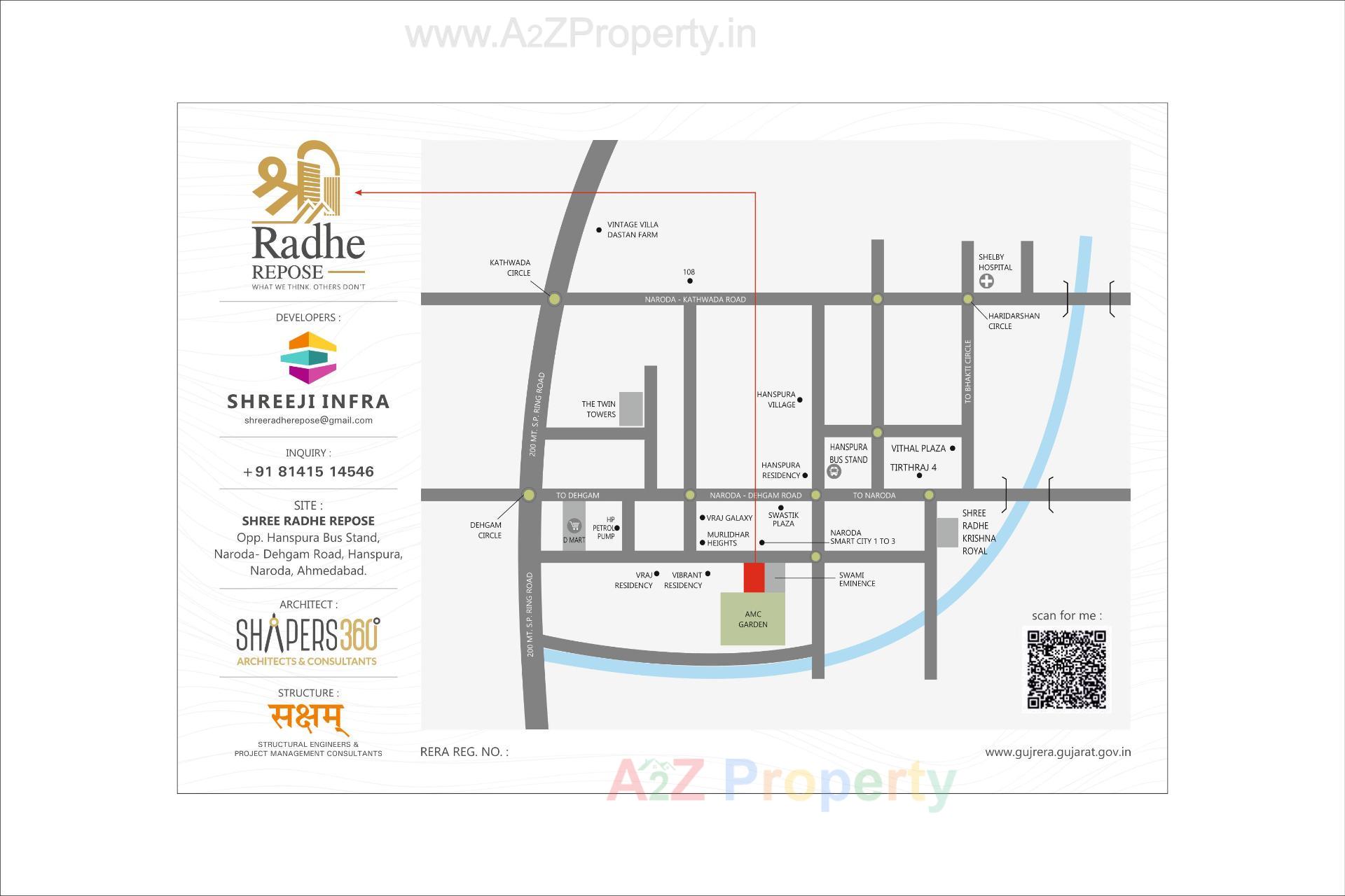  of real estate project Shree Radhe Repose located at Hanspura, Ahmedabad, Gujarat