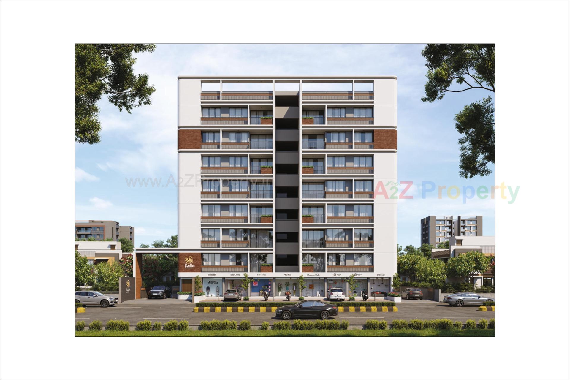 3D Elevation of real estate project Shree Radhe Repose located at Hanspura, Ahmedabad, Gujarat