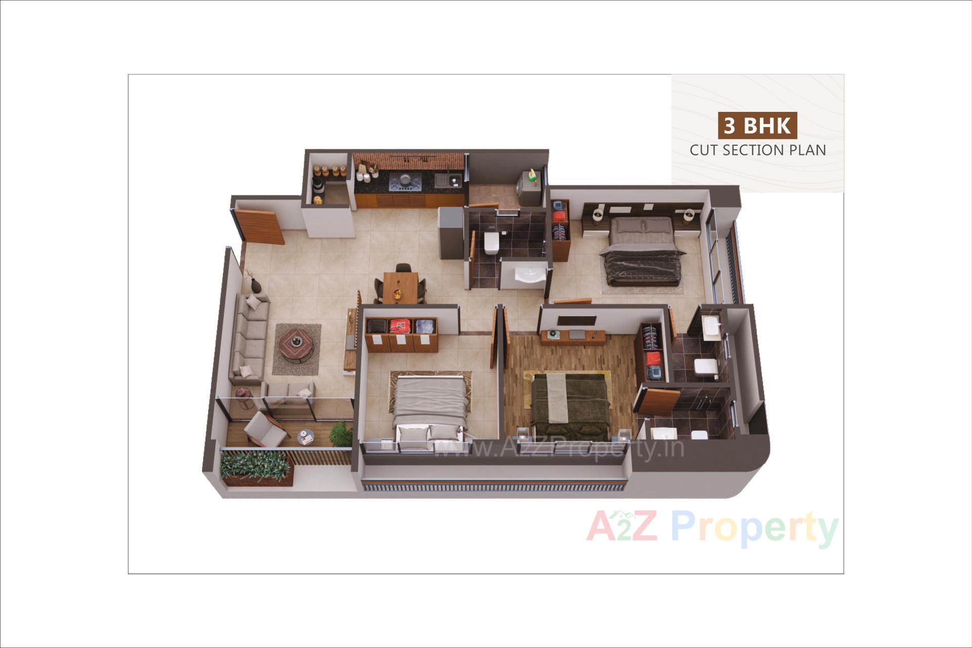 Layout of real estate project Shree Radhe Repose located at Hanspura, Ahmedabad, Gujarat