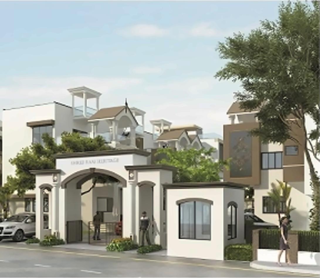 3D Elevation of real estate project Shree Ram Heritage located at Chiloda, Ahmedabad, Gujarat