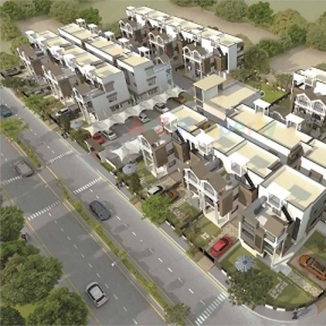 3D Elevation of real estate project Shree Ram Heritage located at Chiloda, Ahmedabad, Gujarat