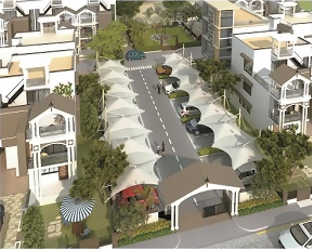 3D Elevation of real estate project Shree Ram Heritage located at Chiloda, Ahmedabad, Gujarat