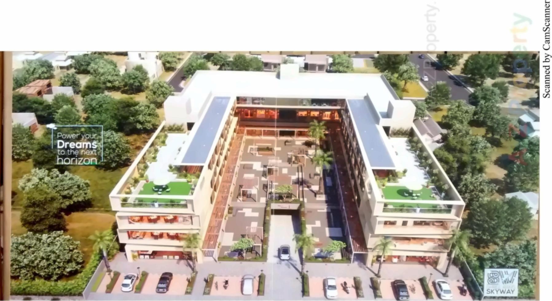 3D Elevation of real estate project Shree Rang Skyway located at Nana-chiloda, Ahmedabad, Gujarat