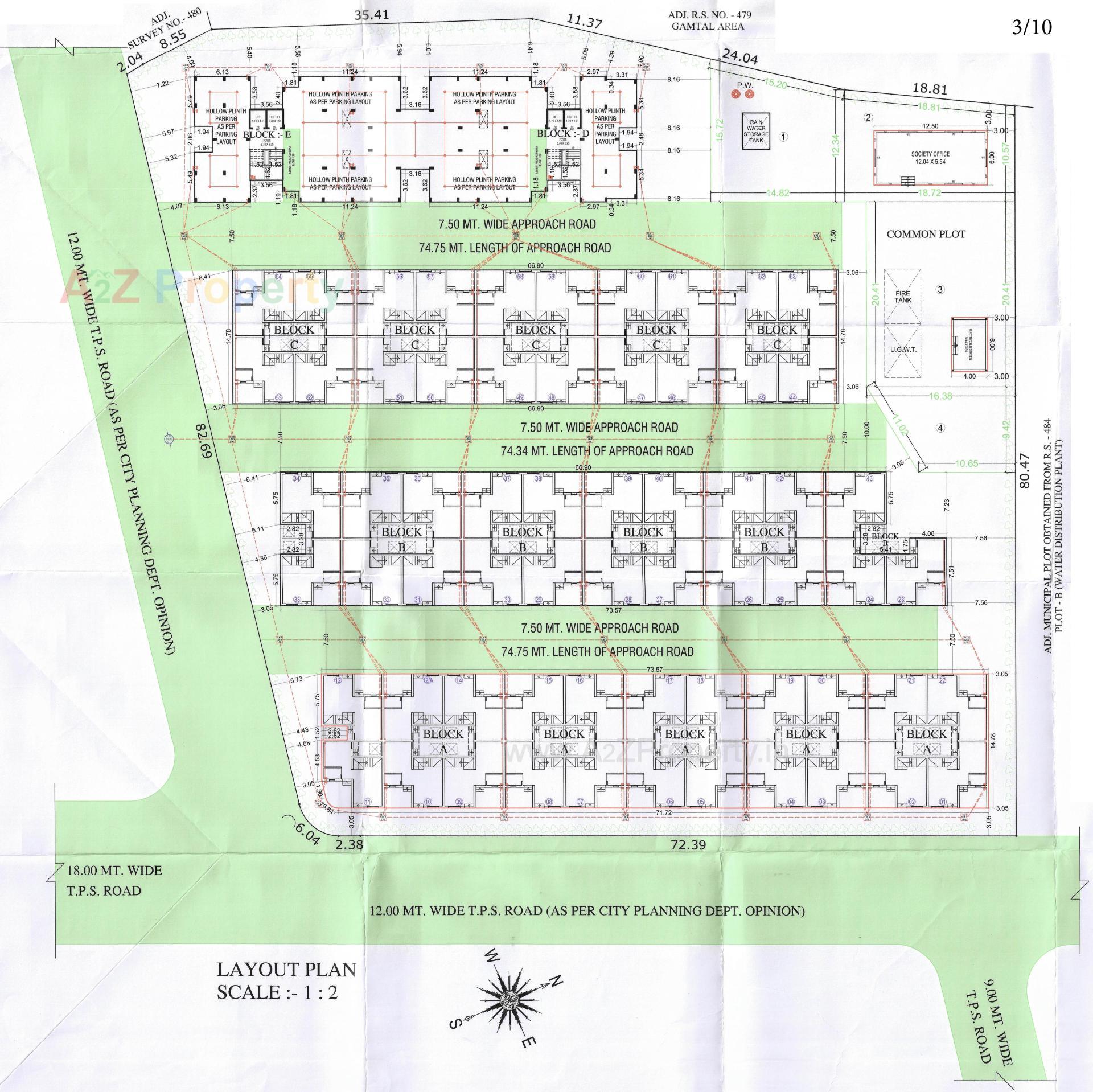 Layout of real estate project Shree Ranga Residency located at Fatehwadi, Ahmedabad, Gujarat