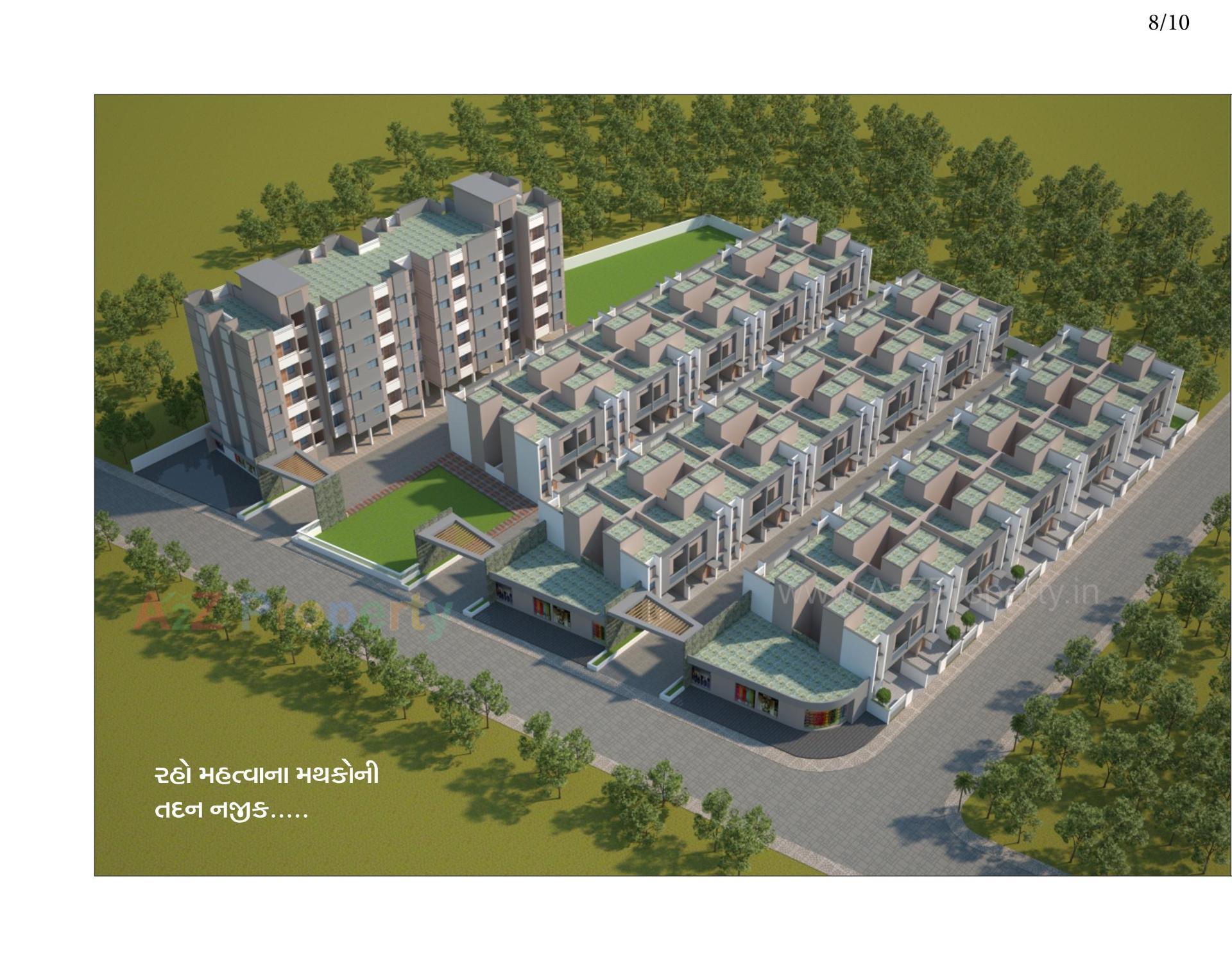 3D Elevation of real estate project Shree Ranga Residency located at Fatehwadi, Ahmedabad, Gujarat
