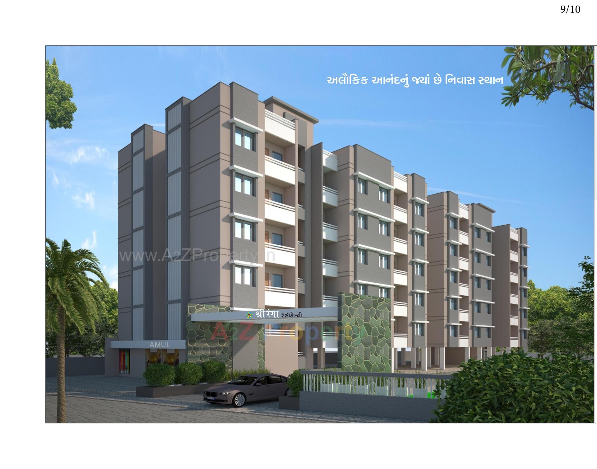 3D Elevation of real estate project Shree Ranga Residency located at Fatehwadi, Ahmedabad, Gujarat