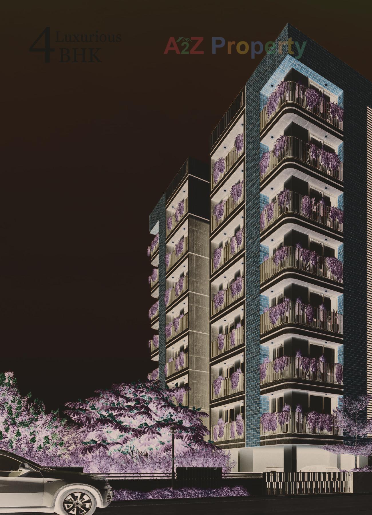 3D Elevation of real estate project Shree Rupal Appartment located at Memnagar, Ahmedabad, Gujarat