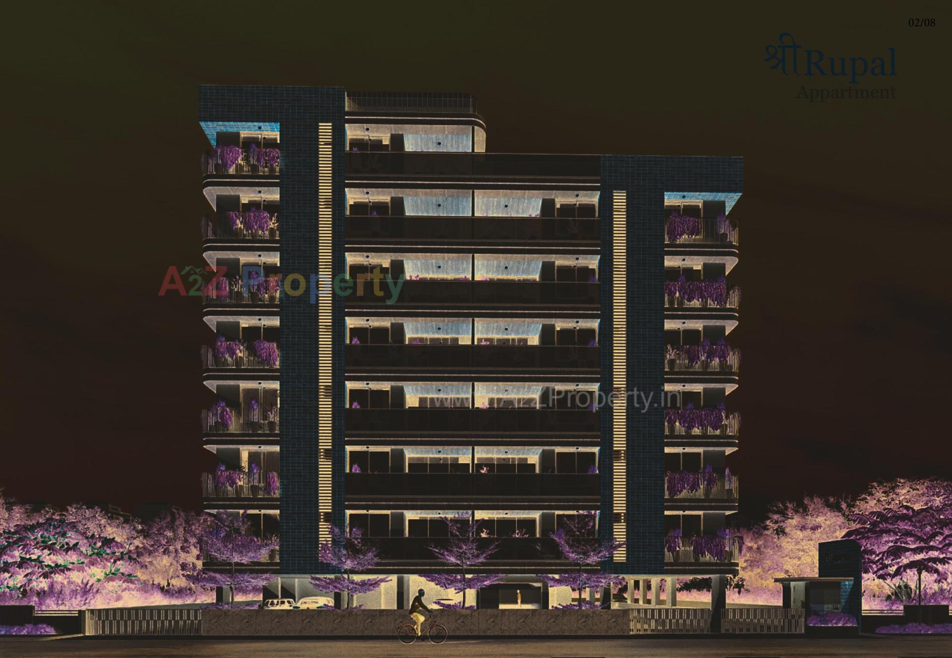 3D Elevation of real estate project Shree Rupal Appartment located at Memnagar, Ahmedabad, Gujarat