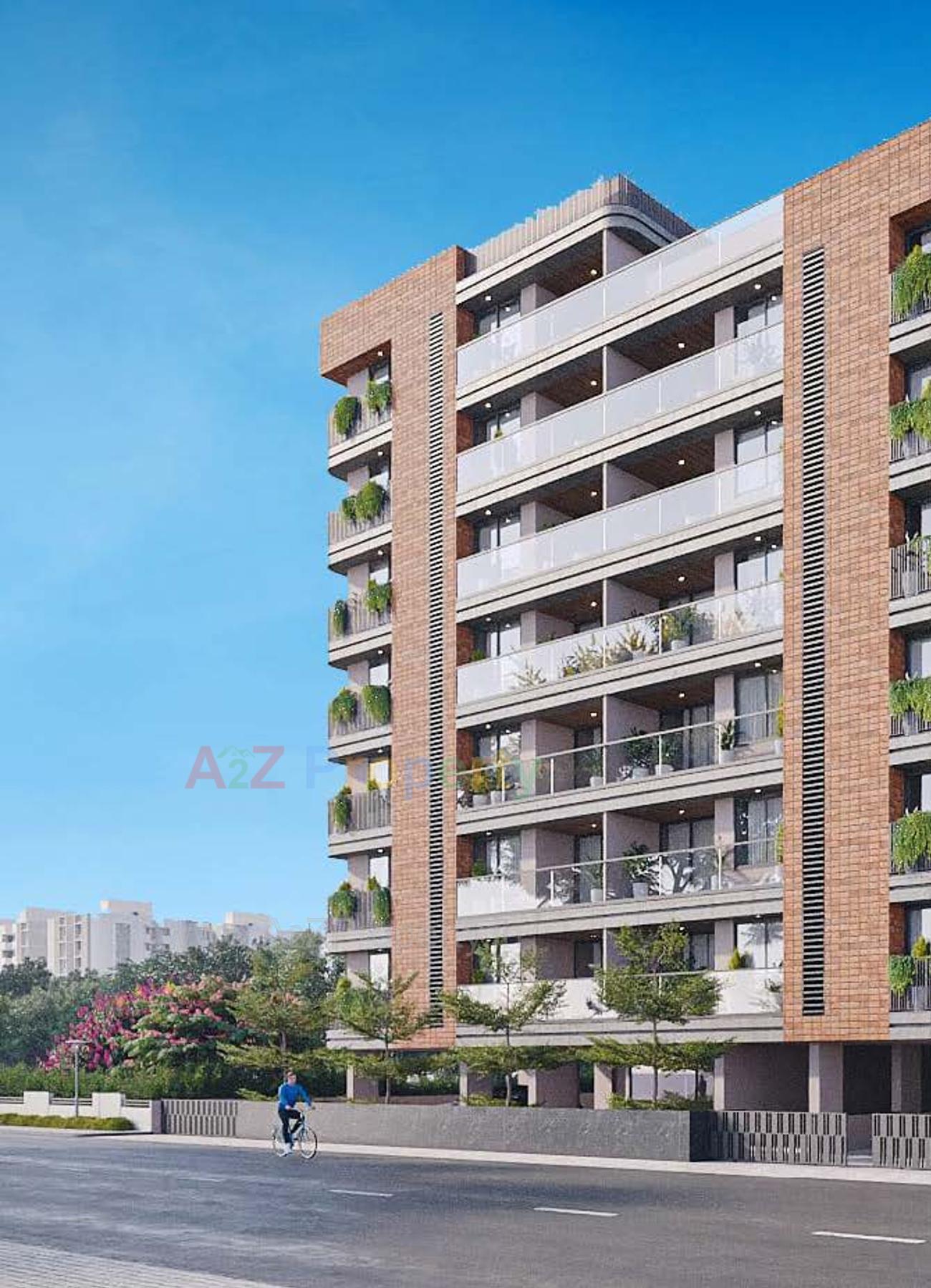 3D Elevation of real estate project Shree Rupal Appartment located at Memnagar, Ahmedabad, Gujarat