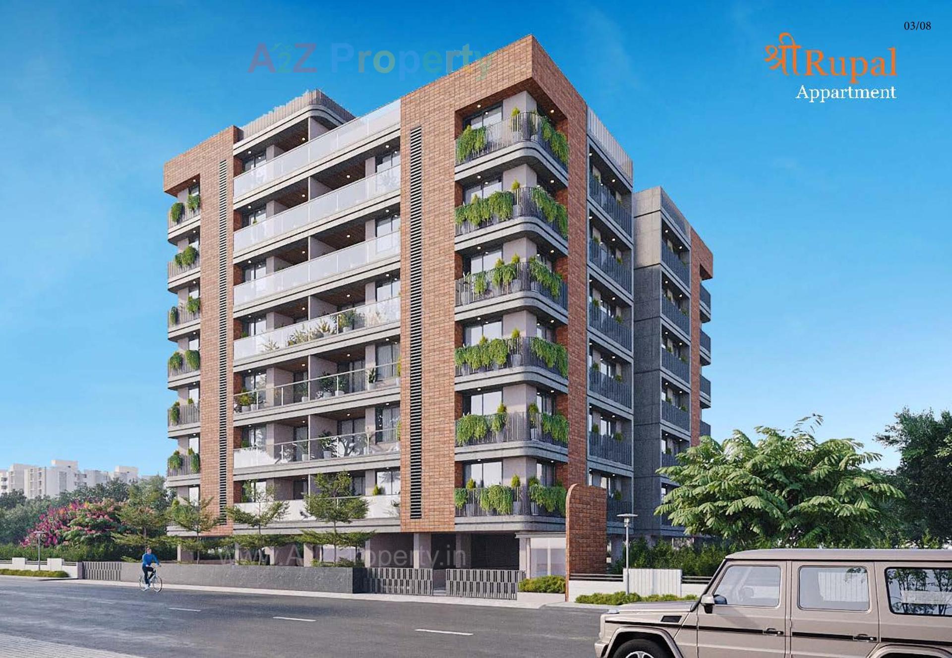 3D Elevation of real estate project Shree Rupal Appartment located at Memnagar, Ahmedabad, Gujarat