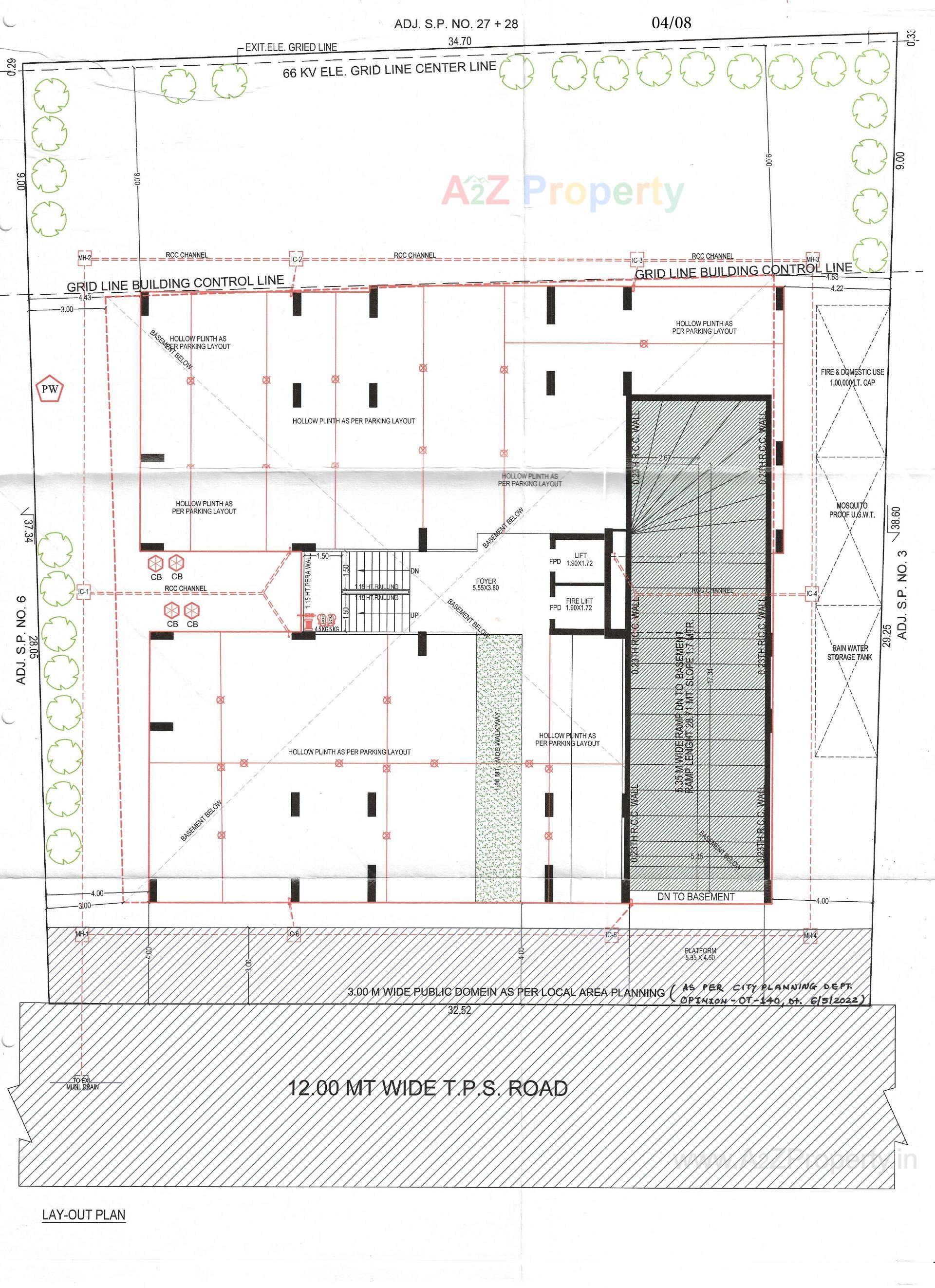 Layout of real estate project Shree Rupal Appartment located at Memnagar, Ahmedabad, Gujarat
