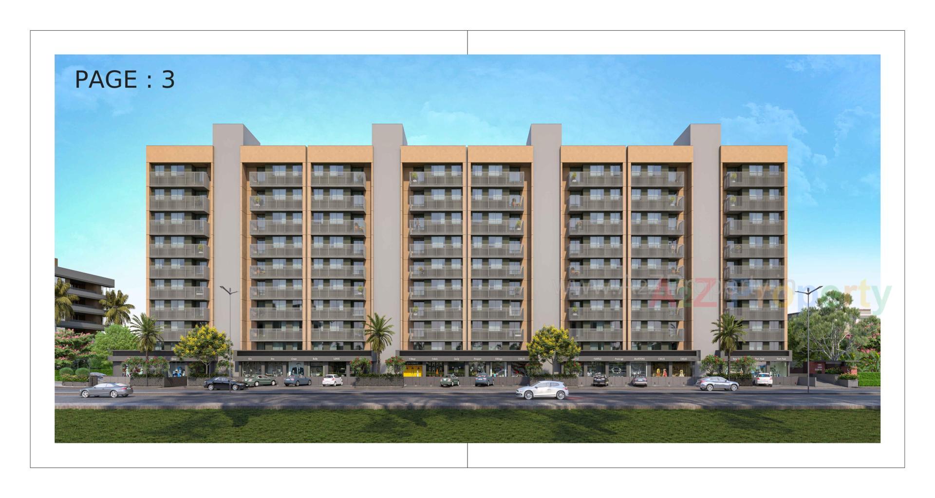 3D Elevation of real estate project Shree Sadan located at Shahwadi, Ahmedabad, Gujarat