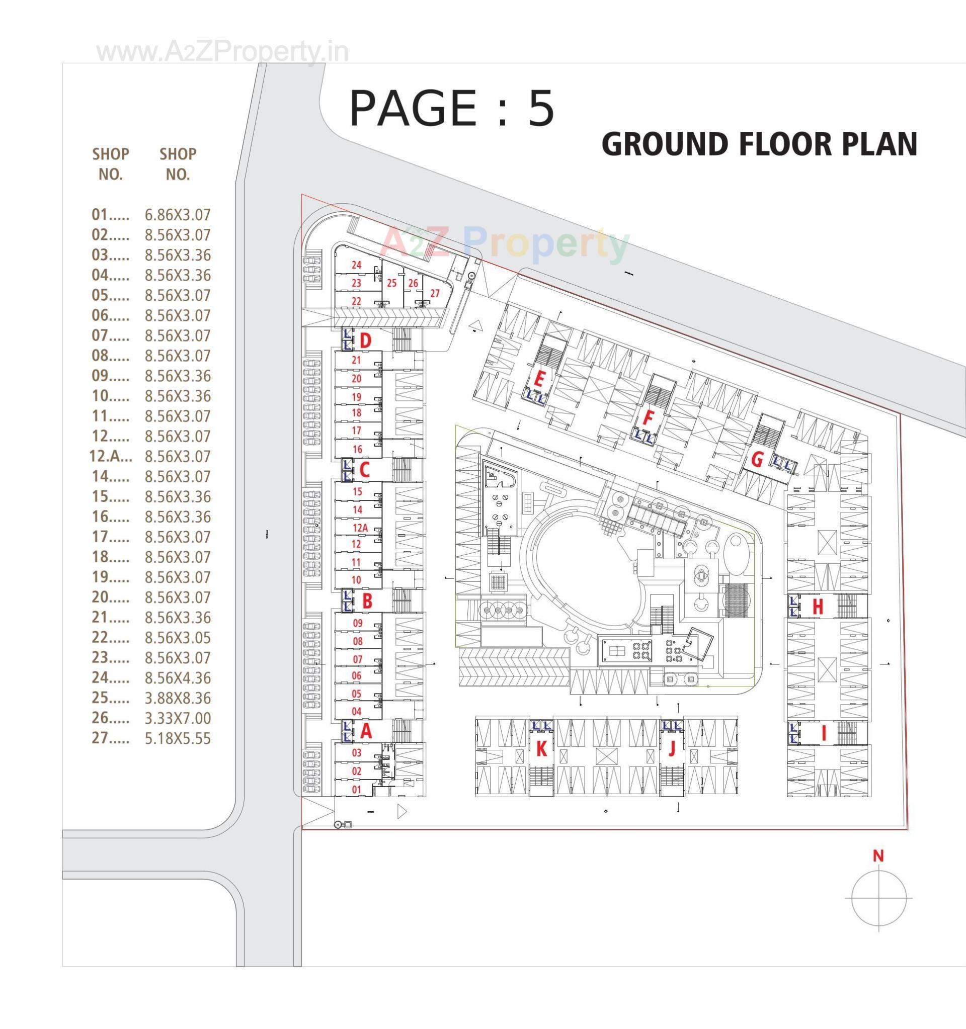 Layout of real estate project Shree Sadan located at Shahwadi, Ahmedabad, Gujarat