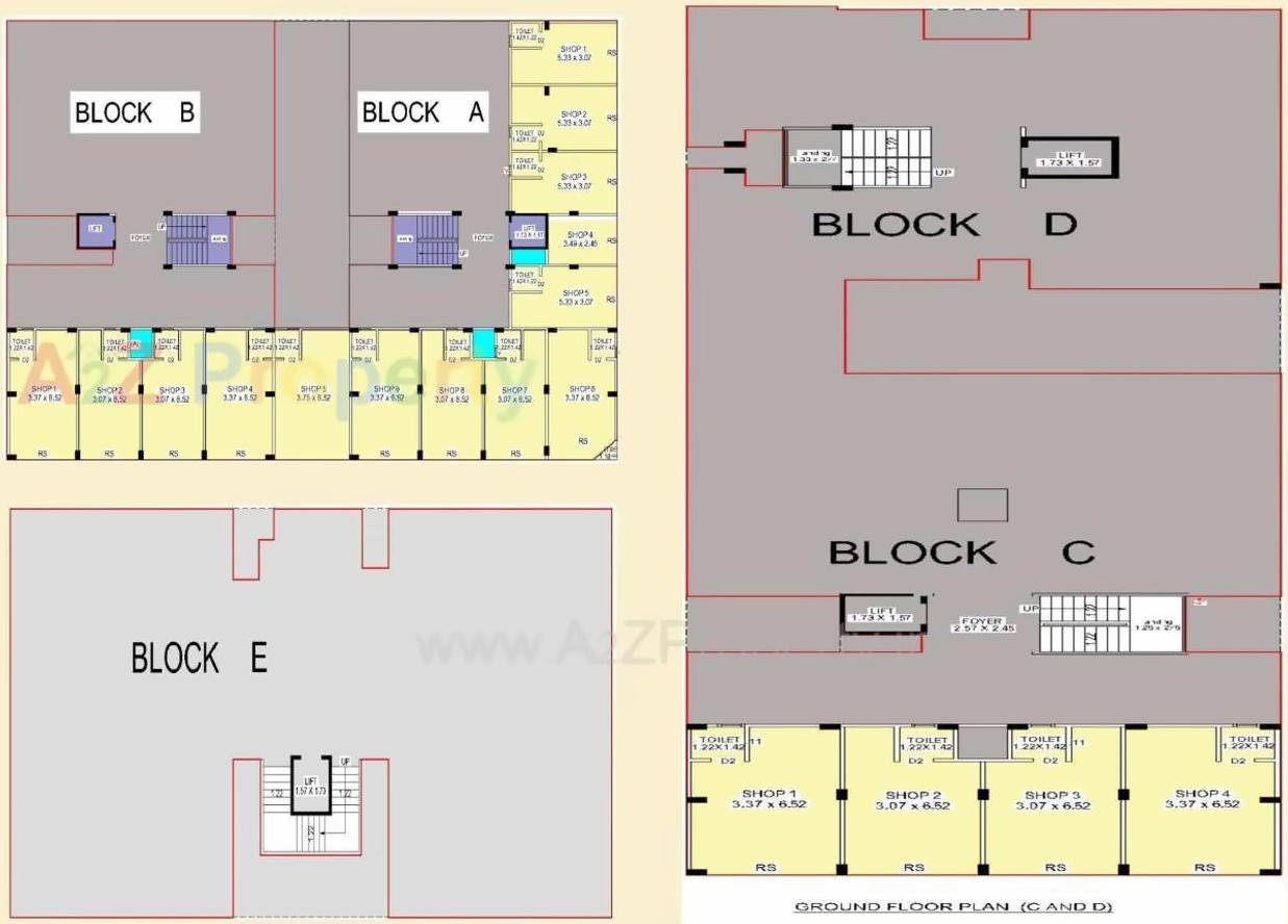 Layout of real estate project Shree Sahjanand Residency located at Bareja, Ahmedabad, Gujarat