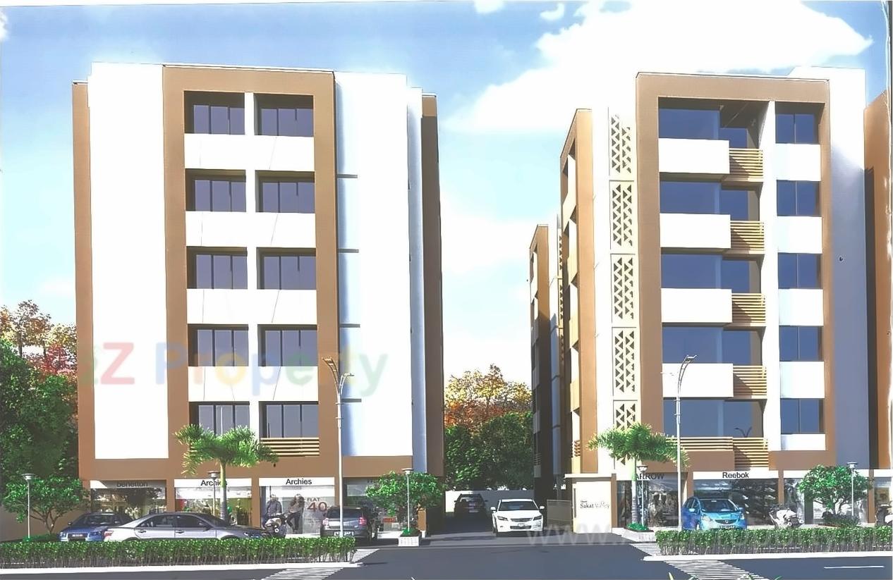 3D Elevation of real estate project Shree Sakat Valley located at Zundal, Ahmedabad, Gujarat