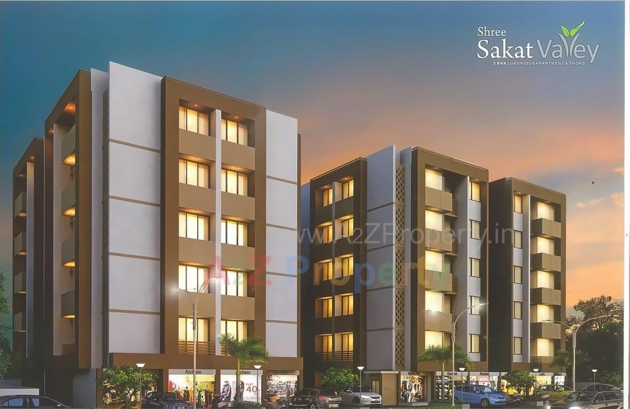 3D Elevation of real estate project Shree Sakat Valley located at Zundal, Ahmedabad, Gujarat