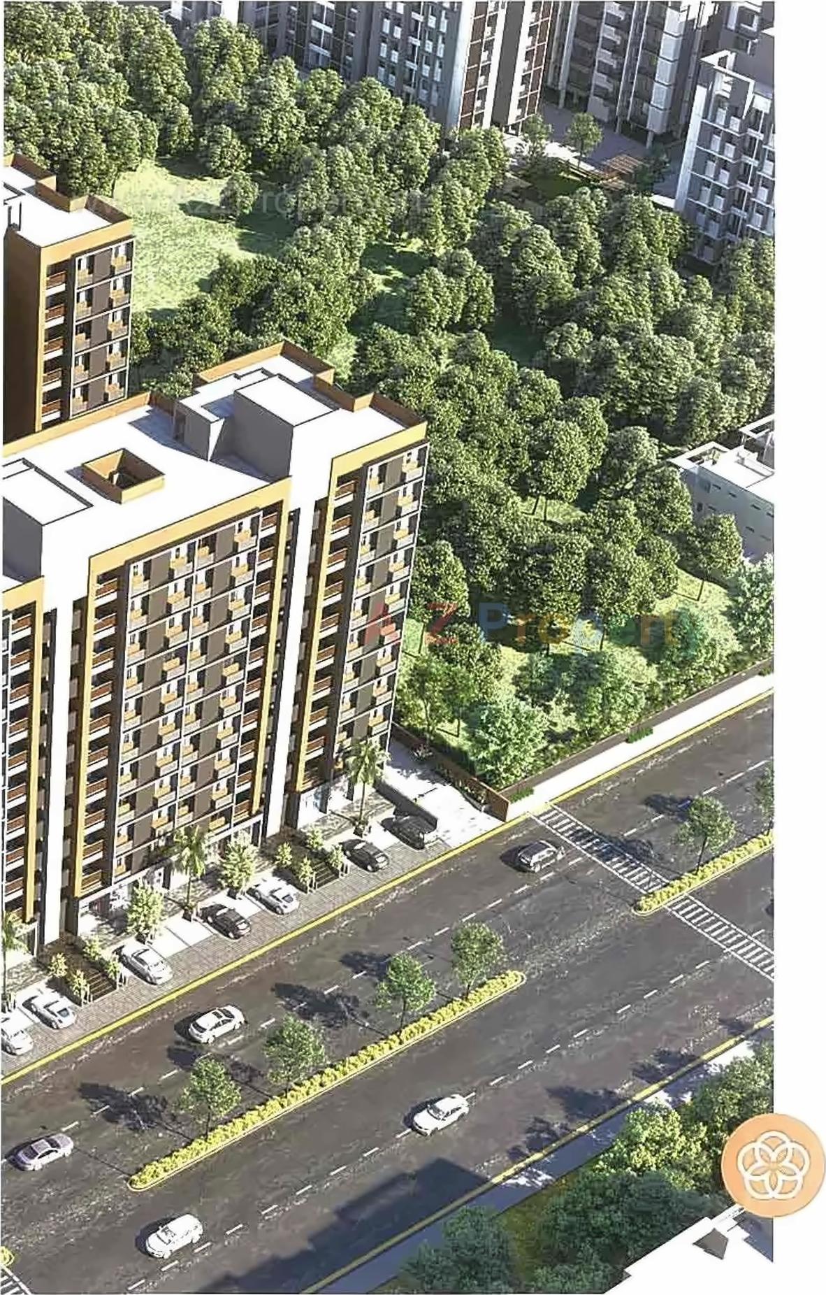 3D Elevation of real estate project Shree Sanidhya Flora located at Shela, Ahmedabad, Gujarat