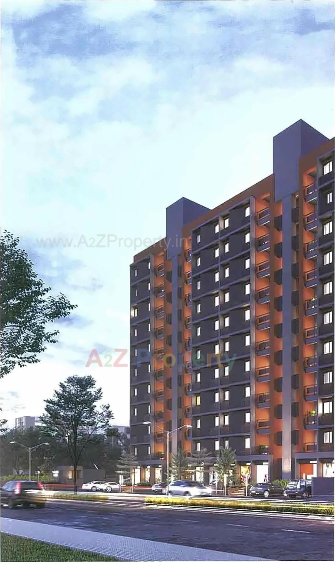 3D Elevation of real estate project Shree Sanidhya Flora located at Shela, Ahmedabad, Gujarat